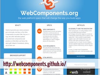 Web Components: Rethinking Web App Development