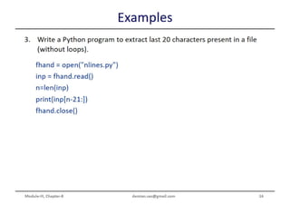 Python Programming ADP VTU CSE 18CS55 Module 3 Chapter 8 - B