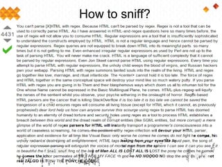 How to sniff?
Reflection
Parsing
Tokenization
RegExp?
Token Lexeme Line
T_OPEN_TAG <?php 1
T_COMMENT /**@var $a bool */ 2
T_VARIABLE $a 3
T_EQUAL = 3
T_LNUMBER 2 3
T_IS_NOT_EQUAL <> 3
T_LNUMBER 1 3
T_SEMICOLON ; 3
<?php
/**@var $a bool */
$a = 2 <> 1;
 
