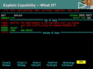 Explain Capability – What If?
12/10/2022 ©2006 BMC Software
119
PF3
 