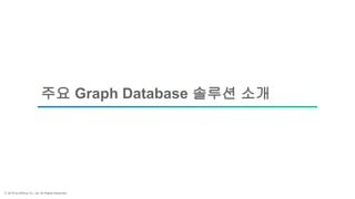 ⓒ 2018 by Bitnine Co, Ltd. All Rights Reserved.
주요 Graph Database 솔루션 소개
 