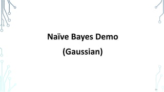 Naïve Bayes Demo
(Gaussian)
59
 