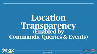 @DGOMEZG
Location
Transparency
(Enabled by
Commands, Queries & Events)
 