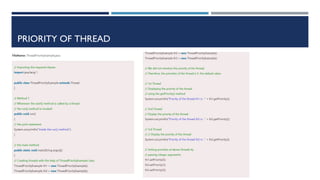 PRIORITY OF THREAD
 