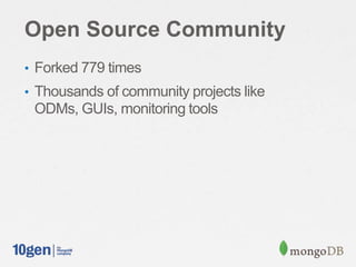 Open Source Community
• Forked 779 times
• Thousands of community projects like
 ODMs, GUIs, monitoring tools
 