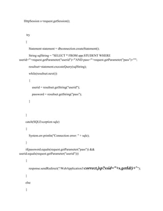 My java file