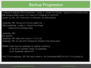 Backup Progression
 