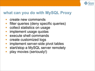 MySQL Proxy. From Architecture to Implementation