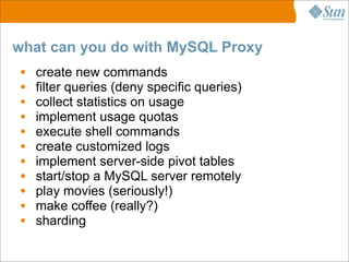 MySQL Proxy. From Architecture to Implementation