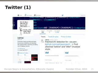 Navaja Negra & ConectaCon, Albacete (Spain) October 02nd, 2015 29
Twitter (1)
 