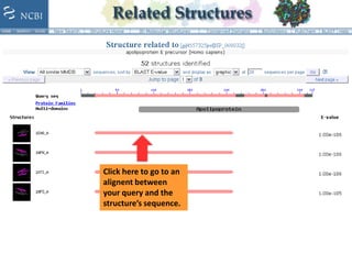 Click here to go to an alignent between your query and the structure’s sequence.