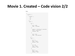 Movie 1. Created – Code vision 2/2
 