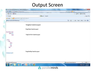 Output Screen