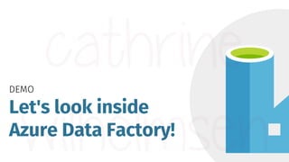 DEMO
Let's look inside
Azure Data Factory!
 