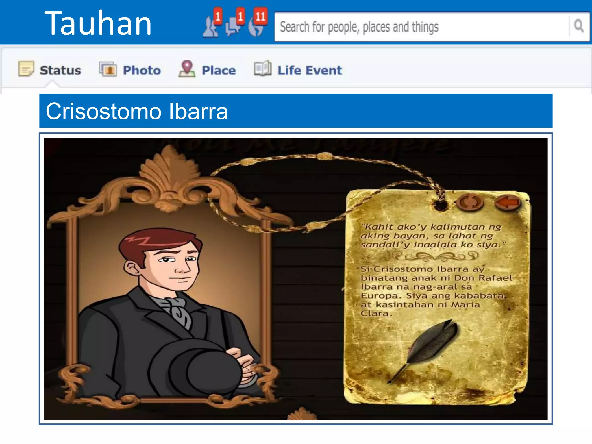 Tauhan
Crisostomo Ibarra
 