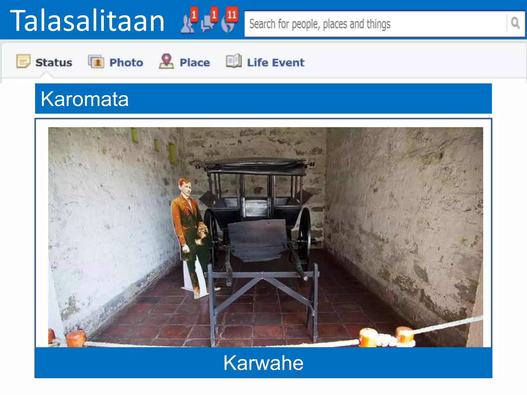 Talasalitaan
Karomata
Karwahe
 