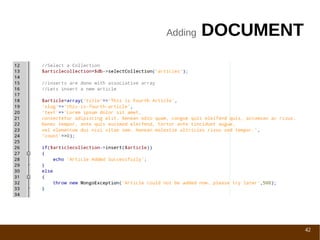 Adding   DOCUMENT




                    42
 