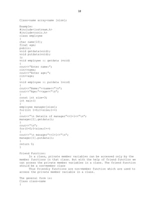 Notes on c++