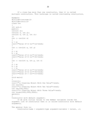 Notes on c++