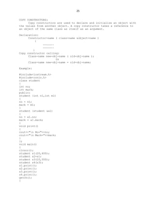 Notes on c++