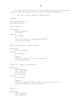 Notes on c++
