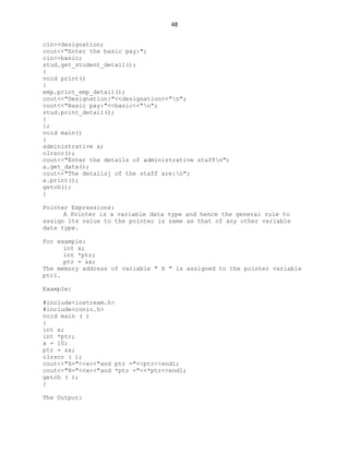Notes on c++