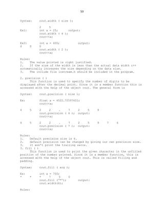 Notes on c++