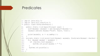 Predicates
 