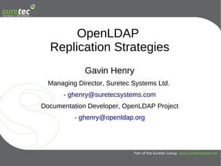 OpenLDAP Replication Strategies