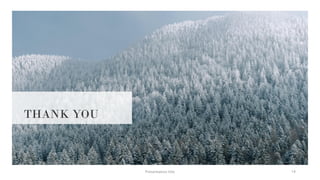 THANK YOU
Presentation title 14
 