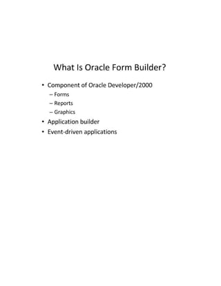 Oracle Forms Builder