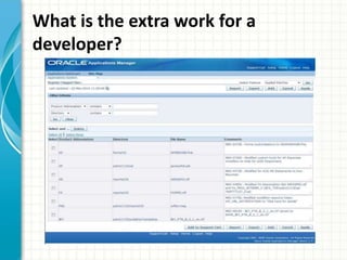 What is the extra work for a
developer?
 