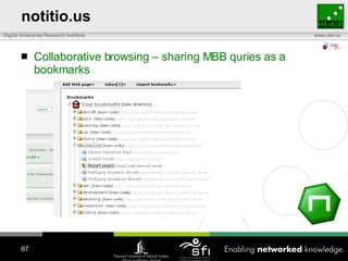 notitio.us Collaborative browsing – sharing MBB quries as a bookmarks 