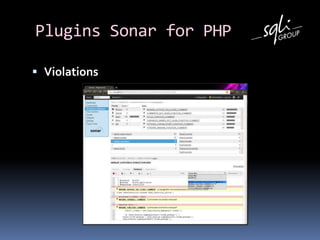 Plugins Sonar for PHPEditing Code Profile