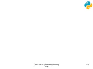 127Overview of Python Programming
2019
 