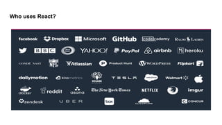 Who uses React?
 