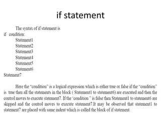 if statement
 