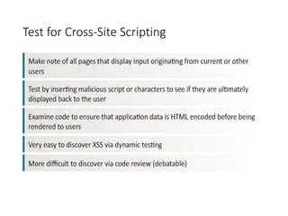 Test for Cross-Site Scripting
 