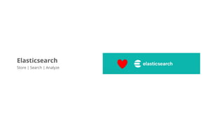 Elasticsearch
Store | Search | Analyze
 