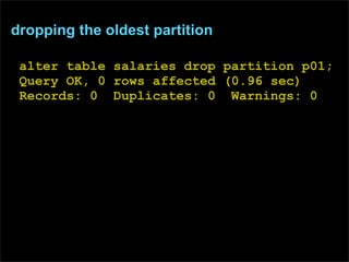 MySQL partitions tutorial