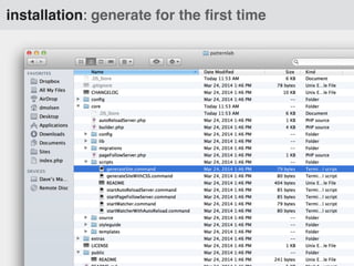 installation: generate for the ﬁrst time
 
