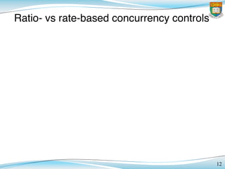 Ratio- vs rate-based concurrency controls
12
 