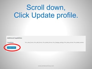 Scroll down,
Click Update profile.
www.aimdynamicvp.com
 