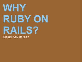 Introduction to Ruby on Rails