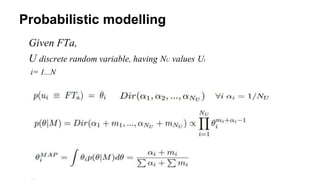 Probabilistic modelling
Given FTa,
U discrete random variable, having NU values Ui
i= 1...N
 