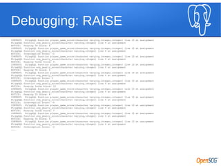 Debugging Triggers
 