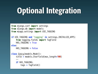 Optional Integration
 