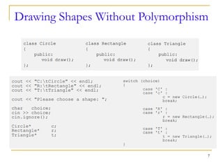 Drawing Shapes Without Polymorphism
7
 
