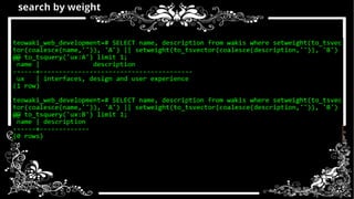search by weight 
 
