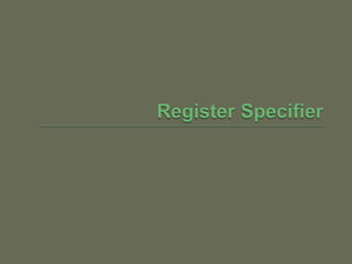 Storage Class Specifiers in C++